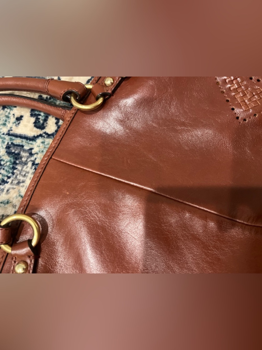 Coach Madison Criss Cross Leather Satchel Shoulder Bag #19836 - Picture 7 of 15